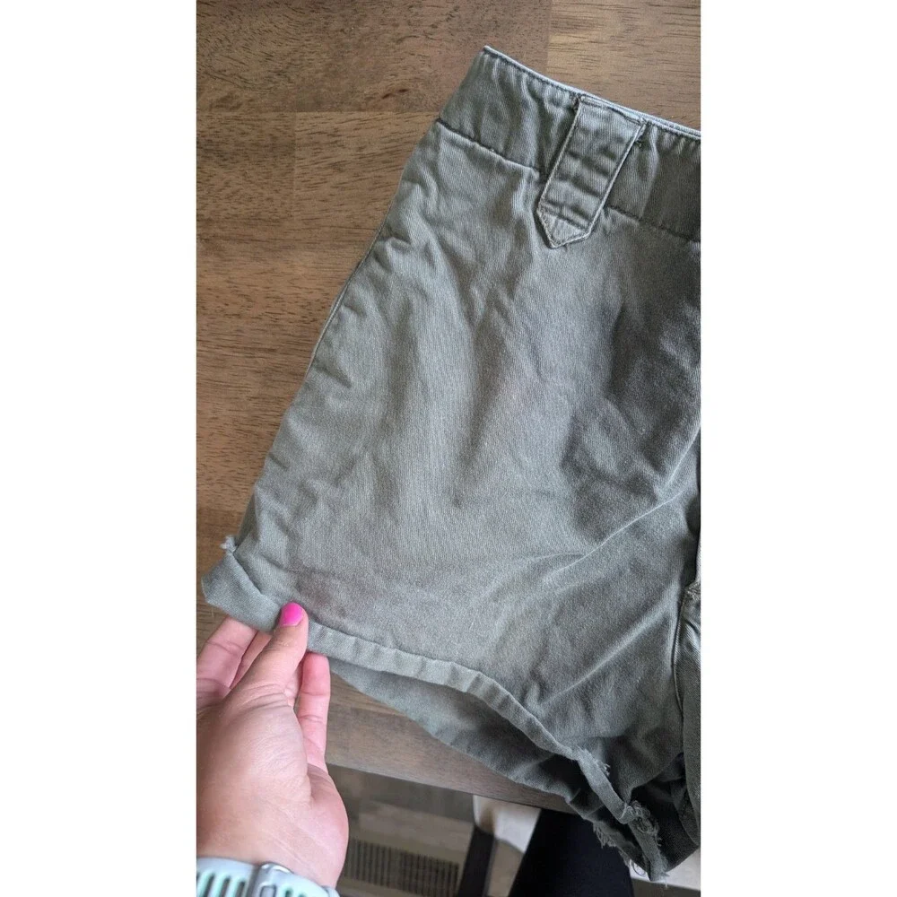 Abercrombie & Fitch Women's Mini Shorts Size 6, Green, Cotton, Flat